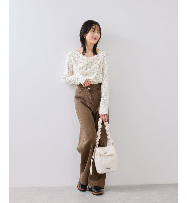 VIS「ドレープオフショルロンT/一部WEB限定カラー・イージーケア」|Tシャツ・カットソー|