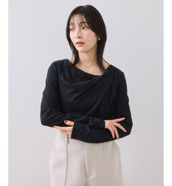 VIS「ドレープオフショルロンT/一部WEB限定カラー・イージーケア」|Tシャツ・カットソー|