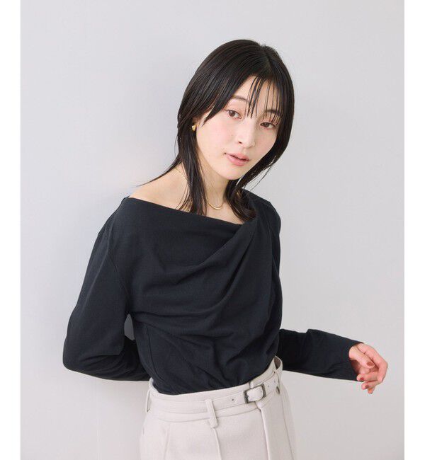 VIS「ドレープオフショルロンT/一部WEB限定カラー・イージーケア」|Tシャツ・カットソー|