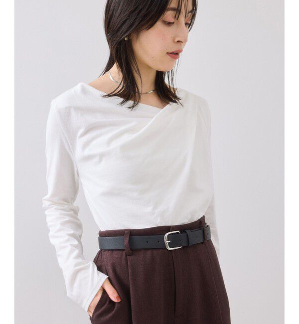 VIS「ドレープオフショルロンT/一部WEB限定カラー・イージーケア」|Tシャツ・カットソー|