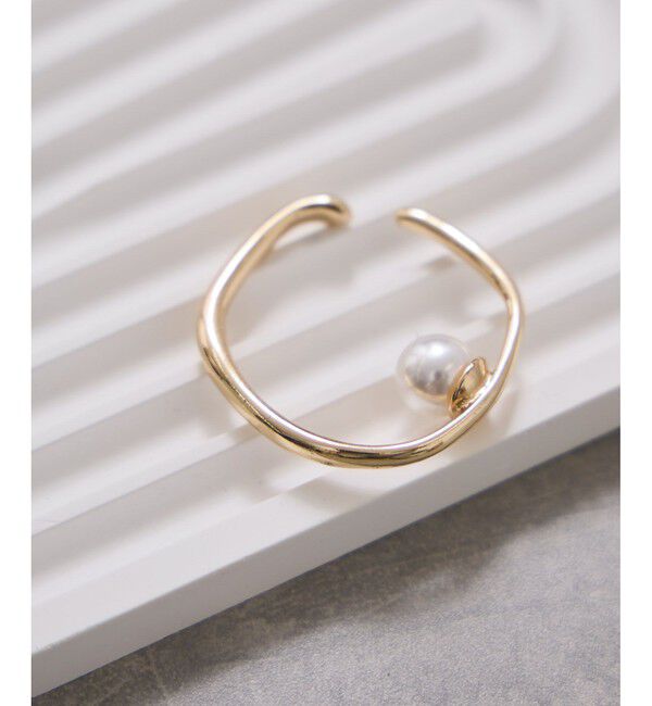 VIS「フープパールイヤーカフ」|イヤリング|ゴールド(90)