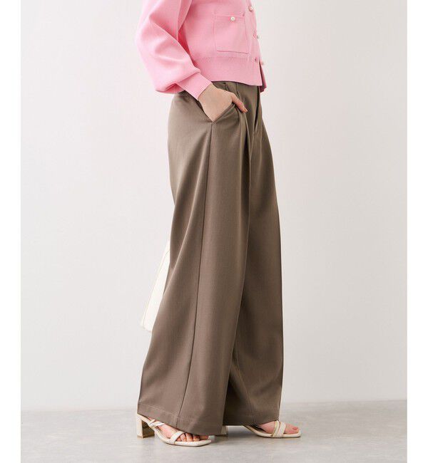 VIS「ベルトディティールパンツ/防シワ・イージーケア」|スラックス|