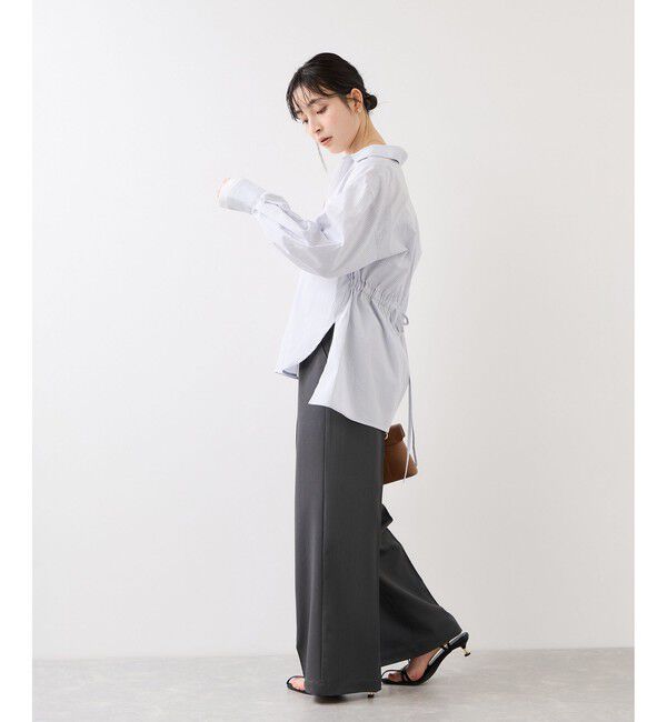 VIS「ベルトディティールパンツ/防シワ・イージーケア」|スラックス|