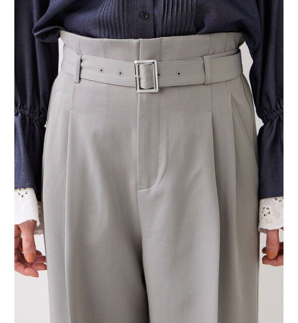 VIS「ベルトディティールパンツ/防シワ・イージーケア」|スラックス|