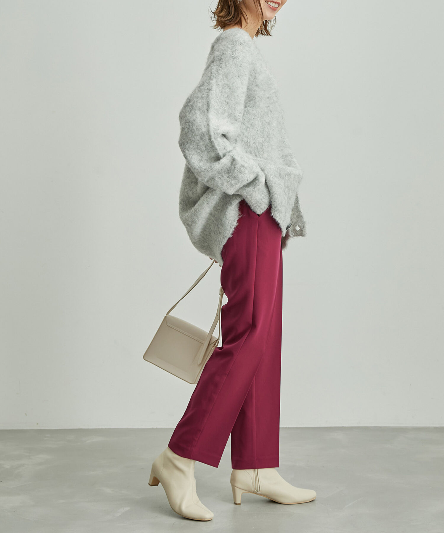 Rope&rsquo;Picnic「ラク美/ストレートカラーパンツ」|スラックス|