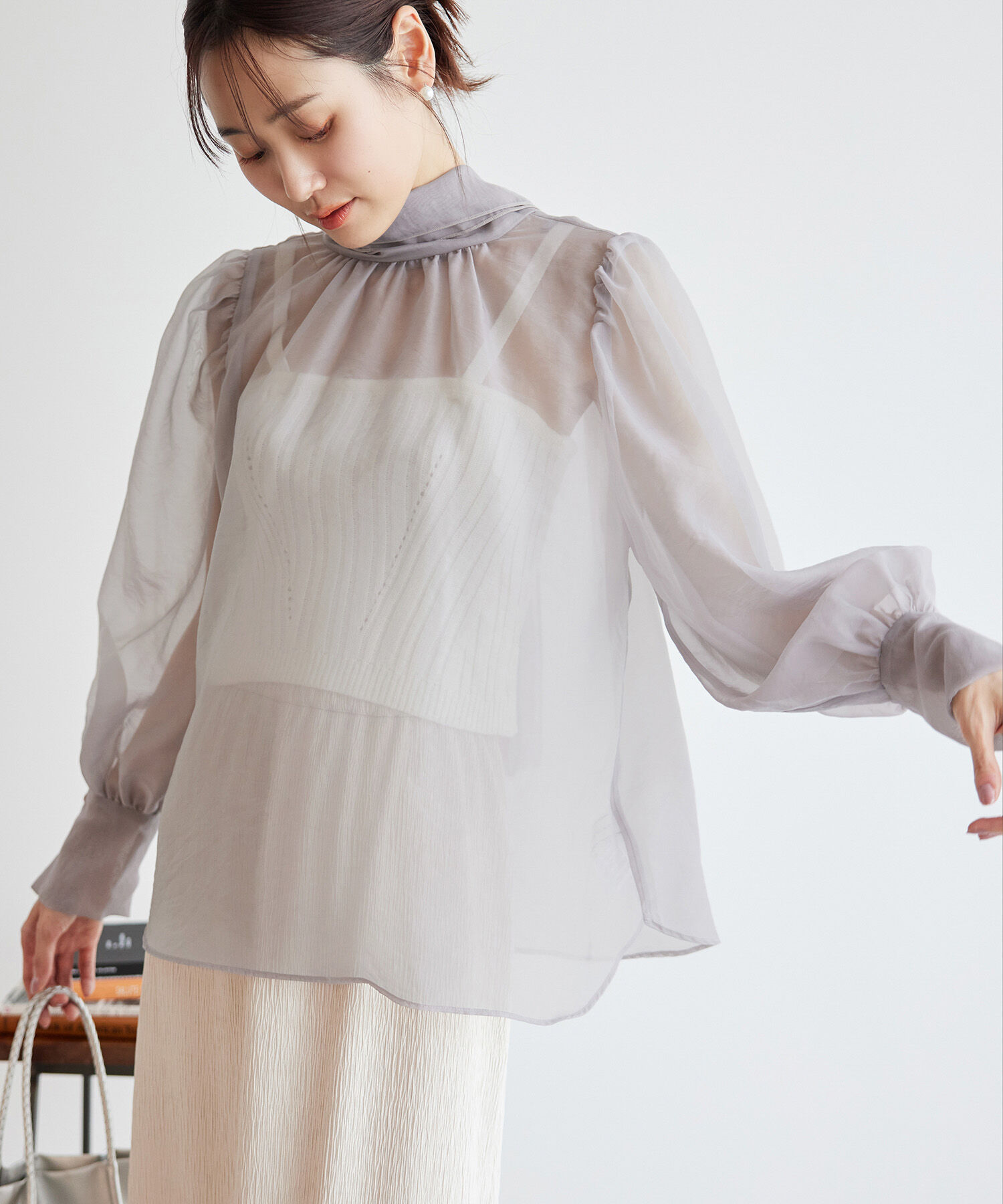 Rope&rsquo;Picnic「2WAY/配色リボンブラウス」|シャツ・ブラウス|