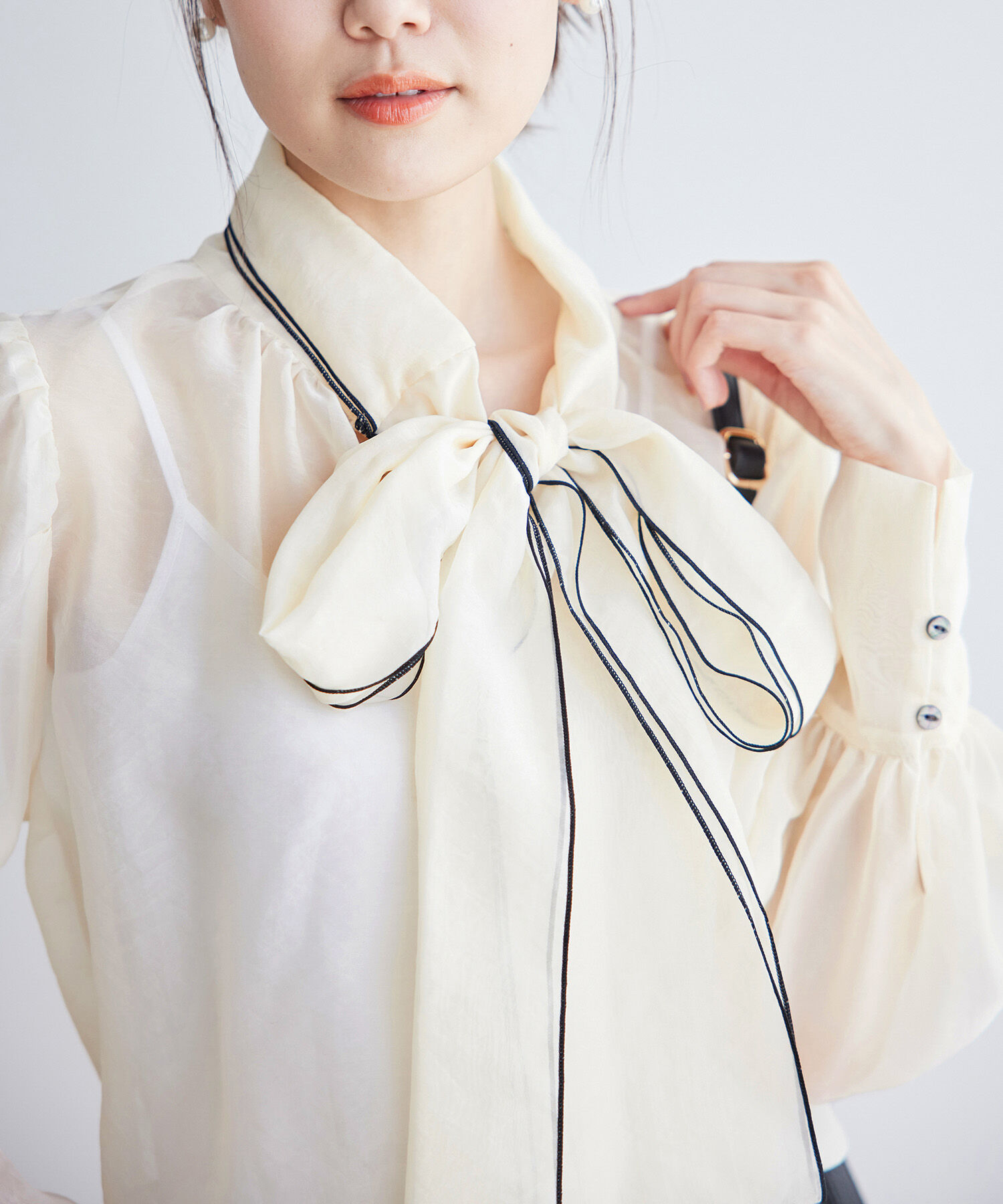 Rope&rsquo;Picnic「2WAY/配色リボンブラウス」|シャツ・ブラウス|