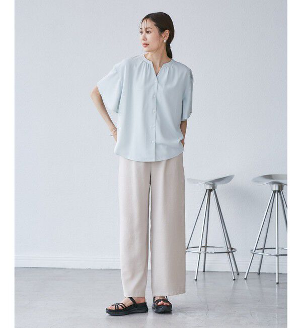 Rope&rsquo;Picnic「【吸水速乾・防シワ】エフォートレスリラックスイージーワイドパンツ」|チノ|