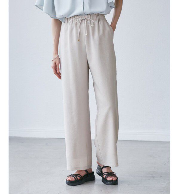 Rope&rsquo;Picnic「【吸水速乾・防シワ】エフォートレスリラックスイージーワイドパンツ」|チノ|