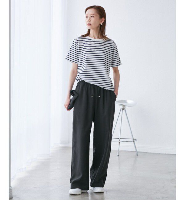 Rope&rsquo;Picnic「【吸水速乾・防シワ】エフォートレスリラックスイージーワイドパンツ」|チノ|