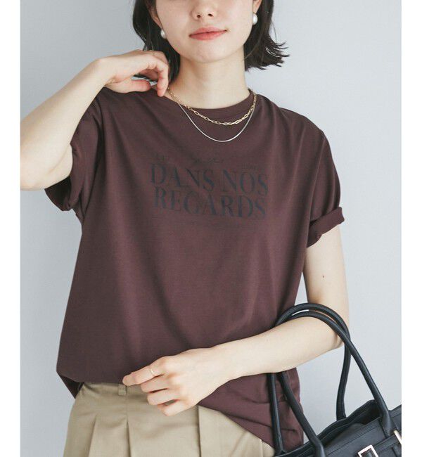 Rope&rsquo;Picnic「【UVカット・接触冷感・汗染み加工】フレンチロゴプリントTシャツ」|Tシャツ・カットソー|