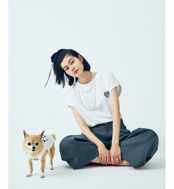 ROPE PICNIC PASSAGE「【Chocomoo&times;ROPE' PICNIC】【DOG】【接触冷感】ロゴTシャツ」|その他|