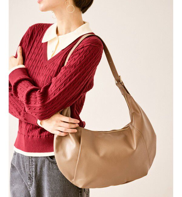 ROPE PICNIC PASSAGE「デミルーンショルダーバッグ」|ショルダー・メッセンジャー|ブラウン系(22)
