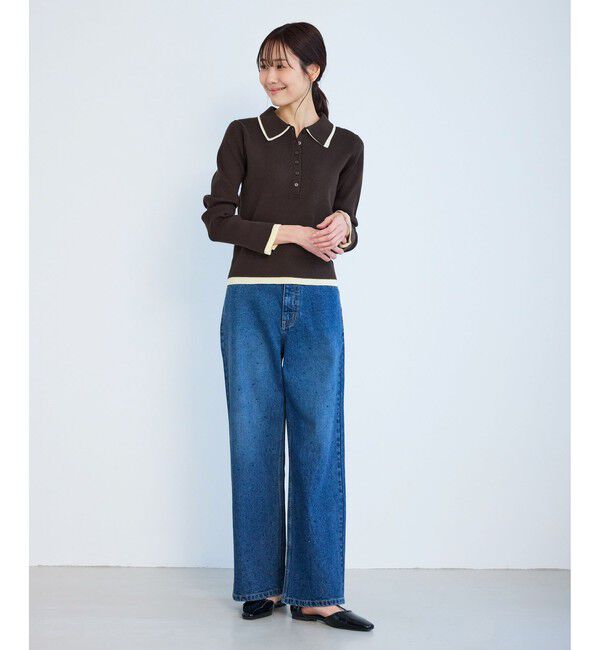 Rope&rsquo;Picnic「レイヤード風リブポロニット」|ニット・セーター|