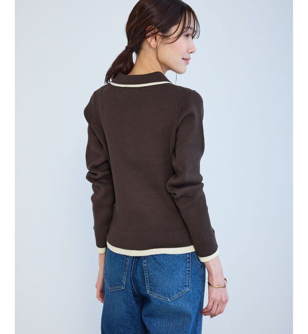 Rope&rsquo;Picnic「レイヤード風リブポロニット」|ニット・セーター|