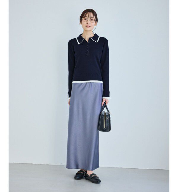 Rope&rsquo;Picnic「レイヤード風リブポロニット」|ニット・セーター|