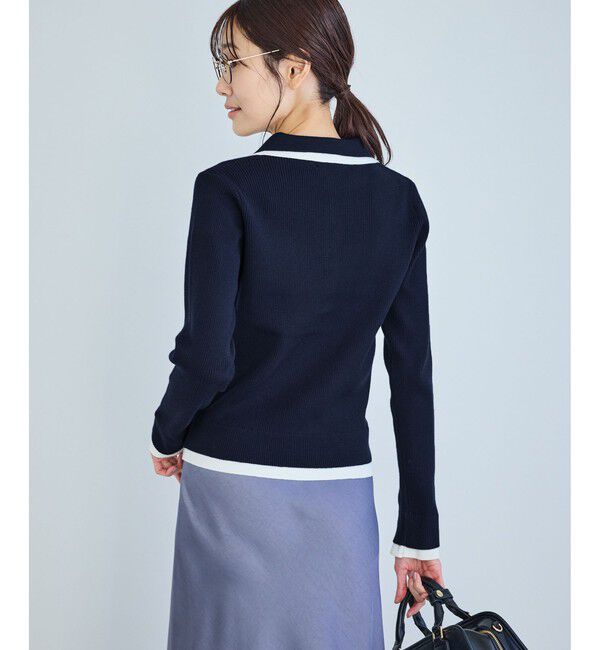 Rope&rsquo;Picnic「レイヤード風リブポロニット」|ニット・セーター|