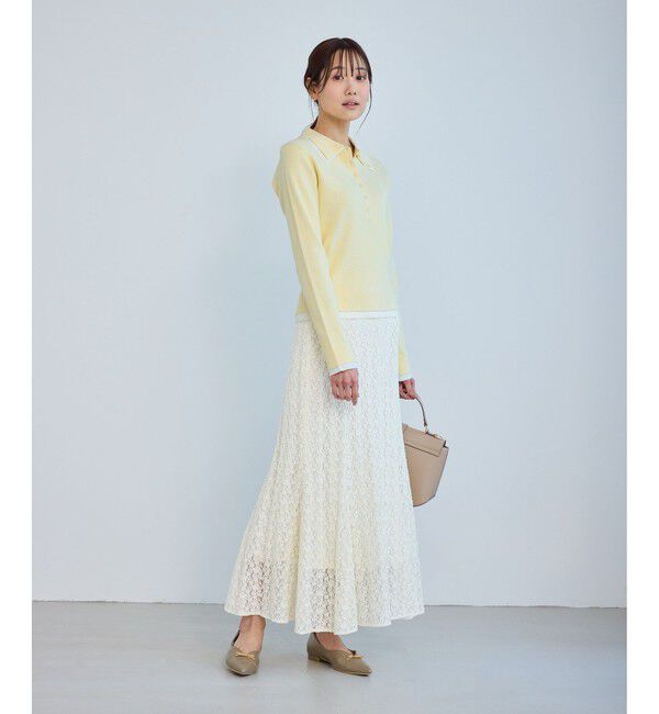 Rope&rsquo;Picnic「レイヤード風リブポロニット」|ニット・セーター|