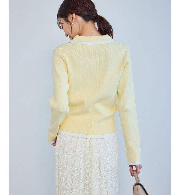 Rope&rsquo;Picnic「レイヤード風リブポロニット」|ニット・セーター|