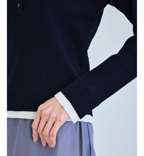 Rope&rsquo;Picnic「レイヤード風リブポロニット」|ニット・セーター|