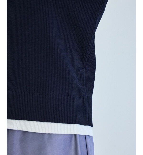 Rope&rsquo;Picnic「レイヤード風リブポロニット」|ニット・セーター|