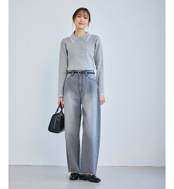 Rope&rsquo;Picnic「レイヤード風リブポロニット」|ニット・セーター|