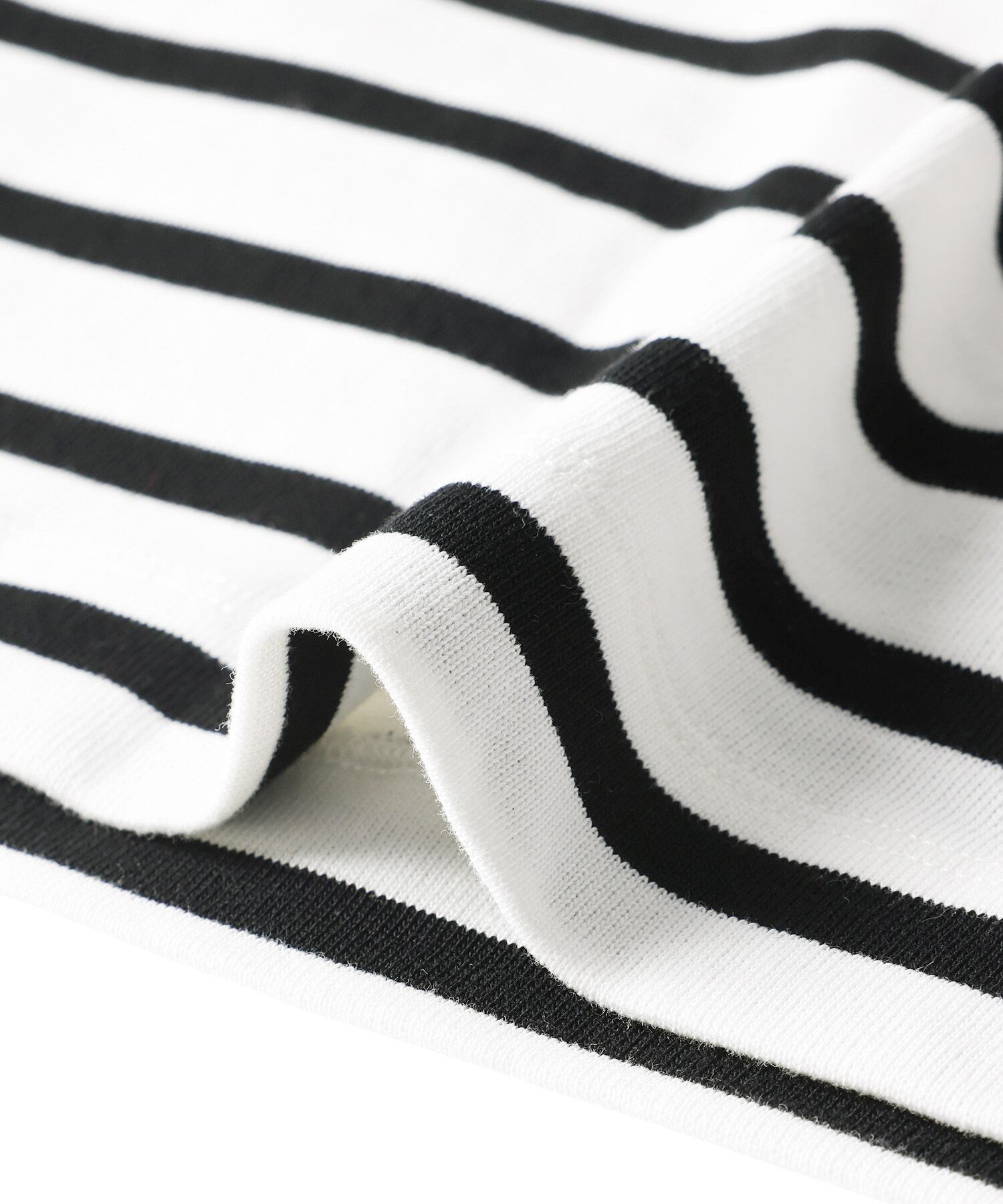 ADAM ET ROPE'「【サステナブル】スパンコールチュールｘボーダーコンビプルオーバー」|ニット・セーター|