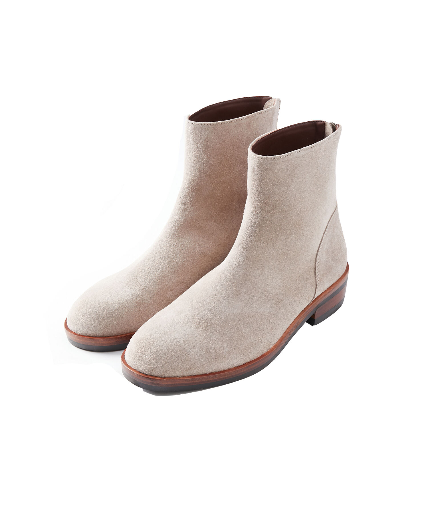 ADAM ET ROPE'「バックジップ ブーツ / リアルレザー」|その他|グレー(07)