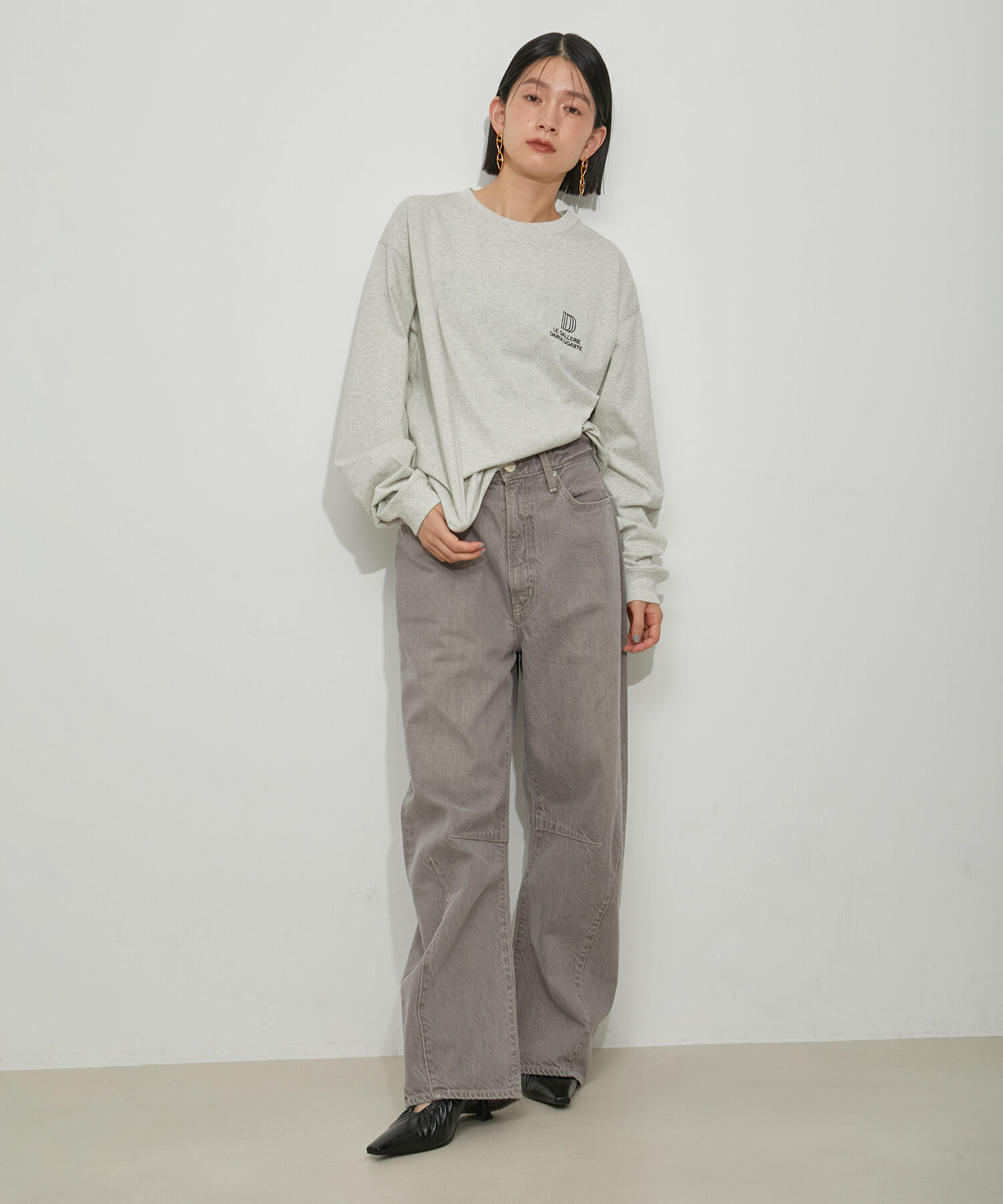 ADAM ET ROPE'「M.O.L レザーギャザーパンプス」|パンプス|