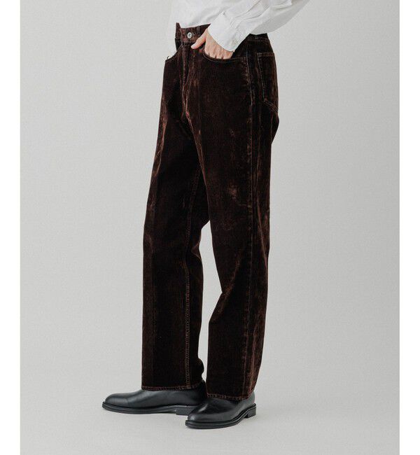 ADAM ET ROPE'「【ISKO】フロッキーデニム ストレートスラックス / ADAM ET ROPE' JEANS -IMAG-」|デニム|