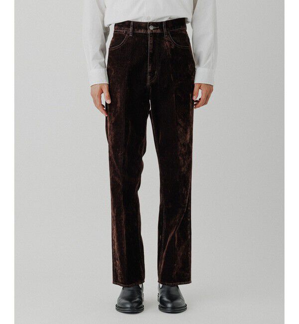 ADAM ET ROPE'「【ISKO】フロッキーデニム ストレートスラックス / ADAM ET ROPE' JEANS -IMAG-」|デニム|
