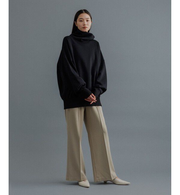 ADAM ET ROPE'「【WEB限定】ボリュームスリーブ 裏起毛 スウェット オフタートルネック / ユニセックス」|スウェット・ジャージ|