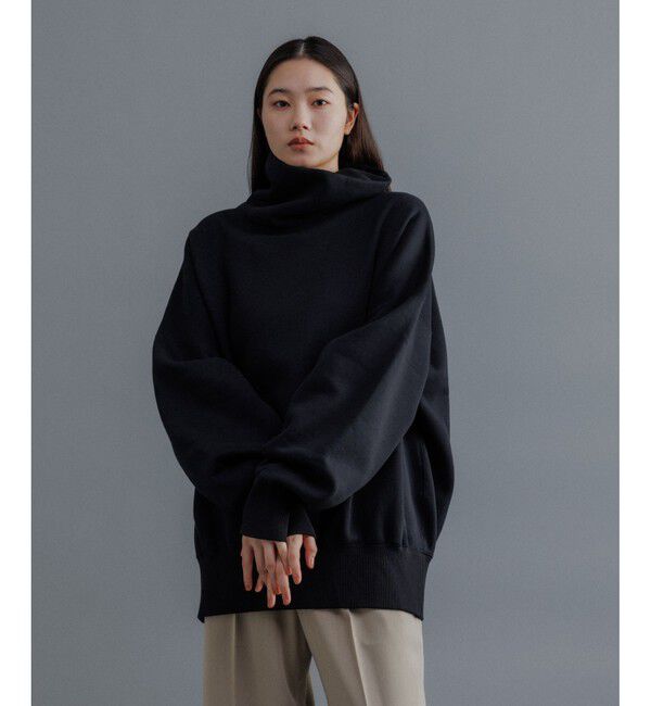 ADAM ET ROPE'「【WEB限定】ボリュームスリーブ 裏起毛 スウェット オフタートルネック / ユニセックス」|スウェット・ジャージ|
