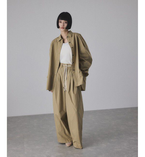 ADAM ET ROPE'「タックスリーブシャツ」|シャツ・ブラウス|