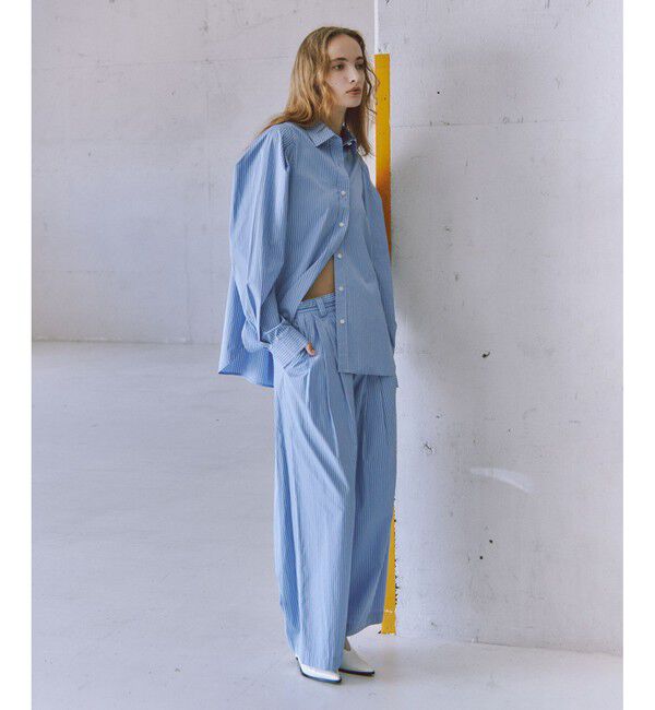 ADAM ET ROPE'「タックスリーブシャツ」|シャツ・ブラウス|