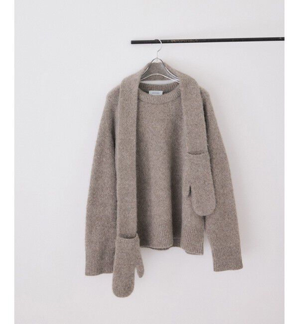 ADAM ET ROPE'「【サステナブル】YAKブレンドタートルニット＆グローブ」|ニット・セーター|