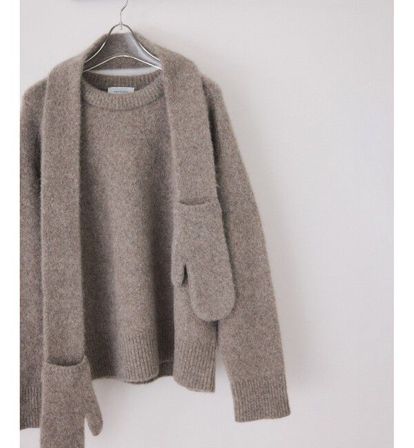 ADAM ET ROPE'「【サステナブル】YAKブレンドタートルニット＆グローブ」|ニット・セーター|