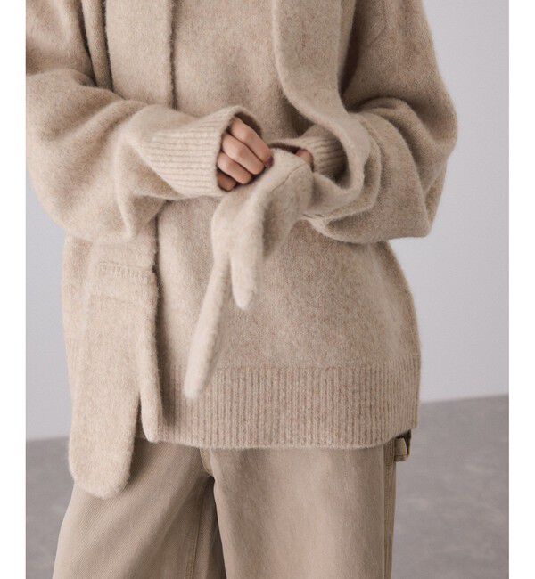 ADAM ET ROPE'「【サステナブル】YAKブレンドタートルニット＆グローブ」|ニット・セーター|