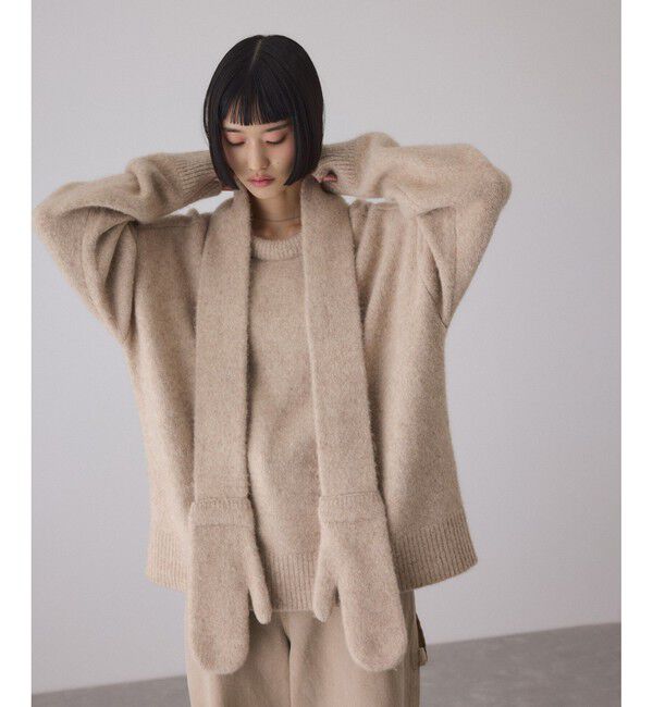 ADAM ET ROPE'「【サステナブル】YAKブレンドタートルニット＆グローブ」|ニット・セーター|