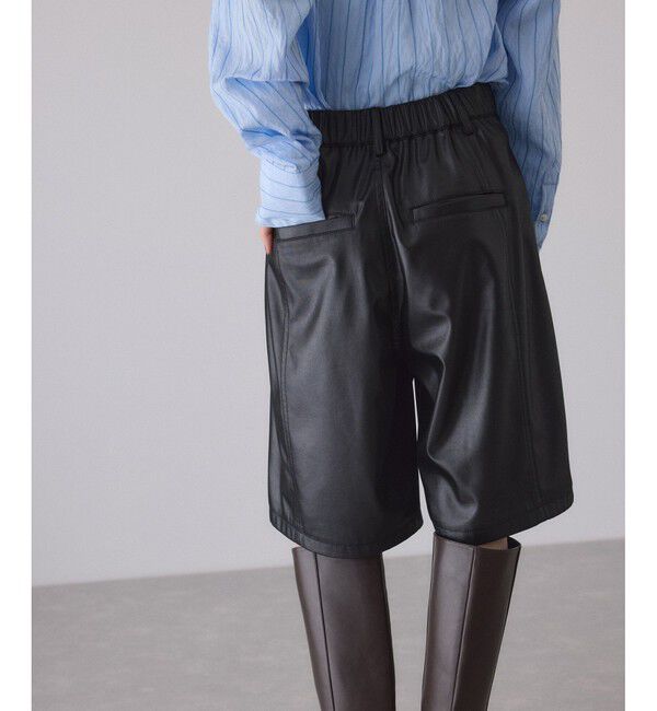 ADAM ET ROPE'「グロスコクーンハーフパンツ」|チノ|