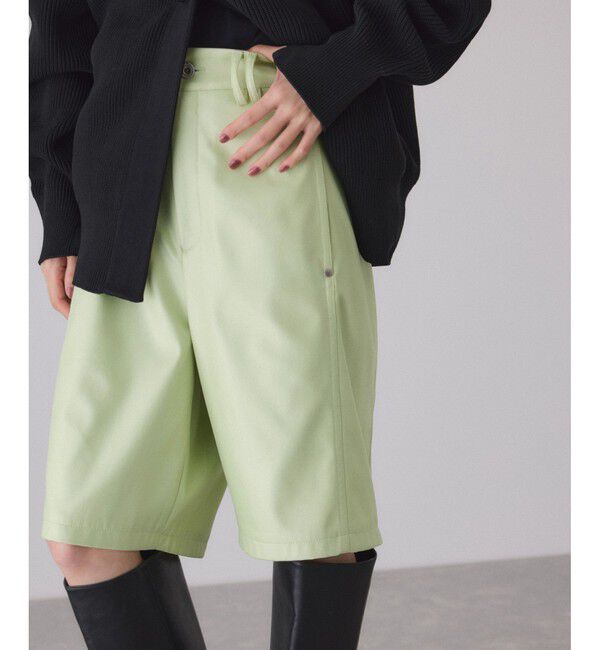 ADAM ET ROPE'「グロスコクーンハーフパンツ」|チノ|