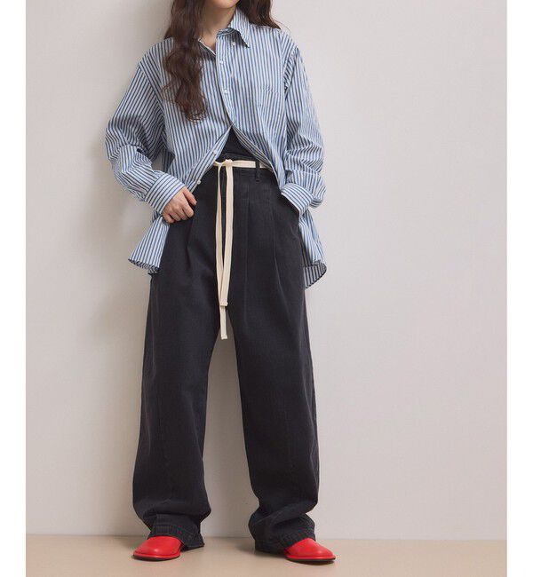 ADAM ET ROPE'「【WEB限定】2タックカーブデニムパンツ」|デニム|