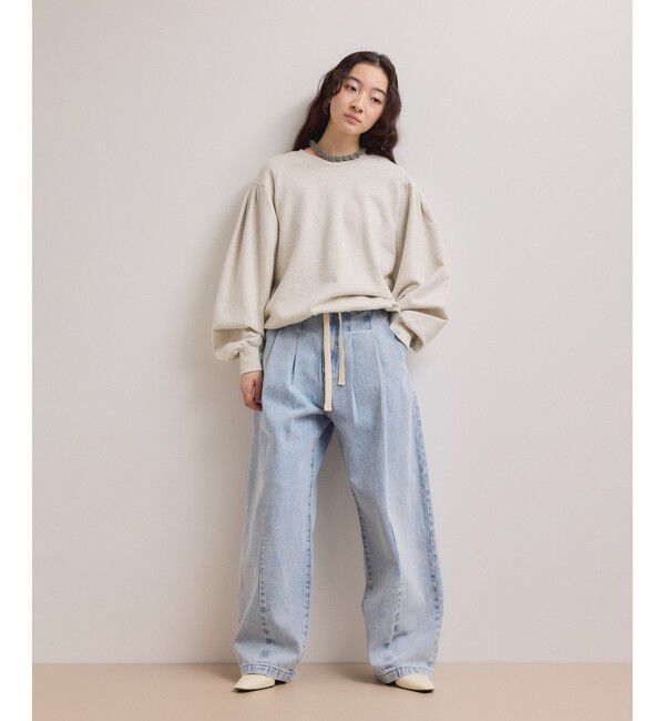 ADAM ET ROPE'「【WEB限定】2タックカーブデニムパンツ」|デニム|