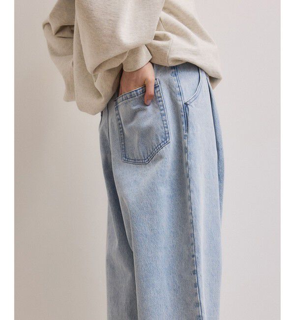 ADAM ET ROPE'「【WEB限定】2タックカーブデニムパンツ」|デニム|