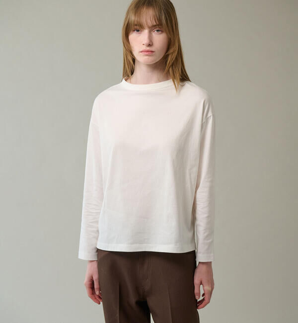 handvaerk「handvaerk | 60/2 ボトルネック長袖Tシャツ WOMEN」|Tシャツ・カットソー|