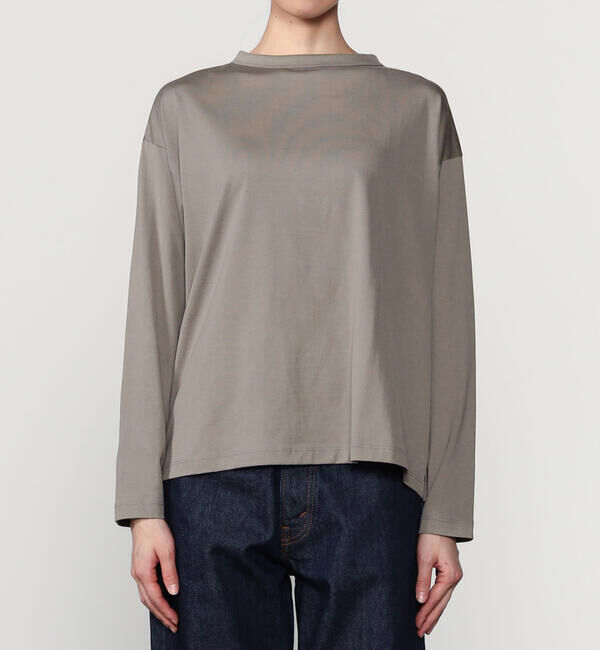 handvaerk「handvaerk | 60/2 ボトルネック長袖Tシャツ WOMEN」|Tシャツ・カットソー|