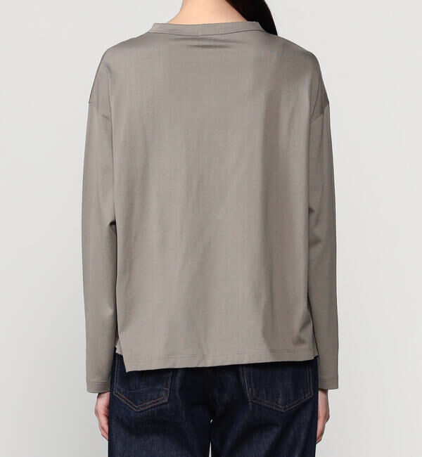 handvaerk「handvaerk | 60/2 ボトルネック長袖Tシャツ WOMEN」|Tシャツ・カットソー|