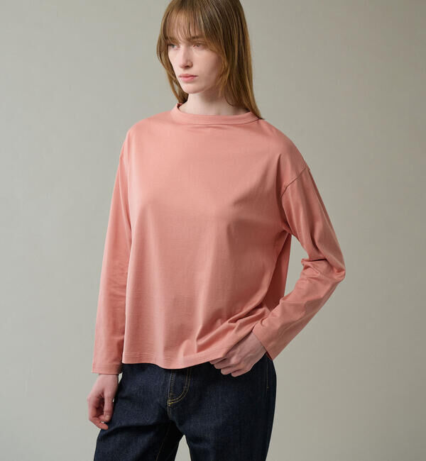 handvaerk「handvaerk | 60/2 ボトルネック長袖Tシャツ WOMEN」|Tシャツ・カットソー|