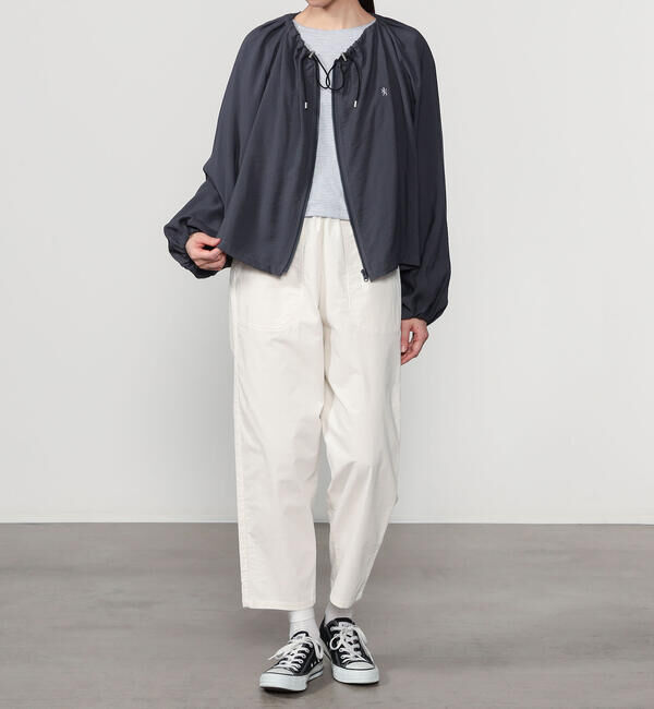 GYMPHLEX「Gymphlex | ギャザー ショートジップシャツ WOMEN」|シャツ・ブラウス|