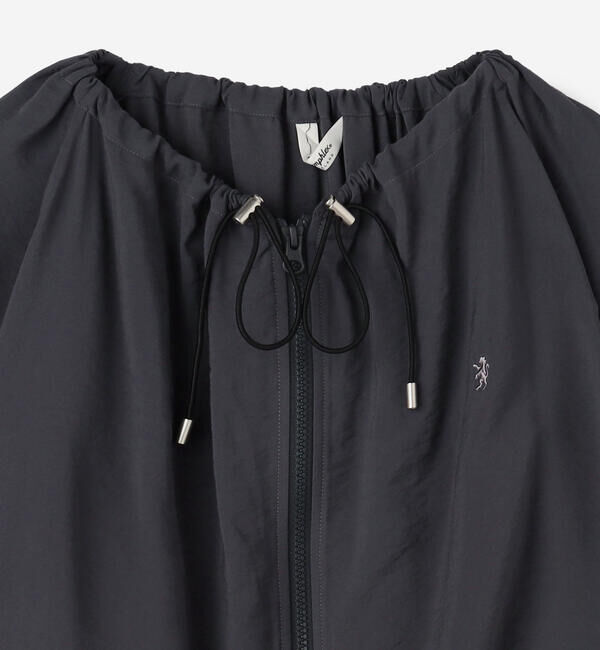 GYMPHLEX「Gymphlex | ギャザー ショートジップシャツ WOMEN」|シャツ・ブラウス|